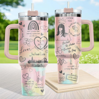 Dumpster Fire This Little 40 oz Tumbler with Handle, Unique Gift | Gifts for Him Her, Friends & Coworkers