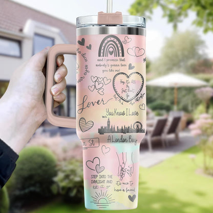 Dumpster Fire This Little 40 oz Tumbler with Handle, Unique Gift | Gifts for Him Her, Friends & Coworkers