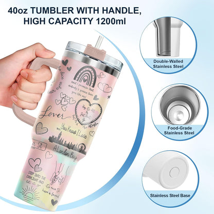 Dumpster Fire This Little 40 oz Tumbler with Handle, Unique Gift | Gifts for Him Her, Friends & Coworkers