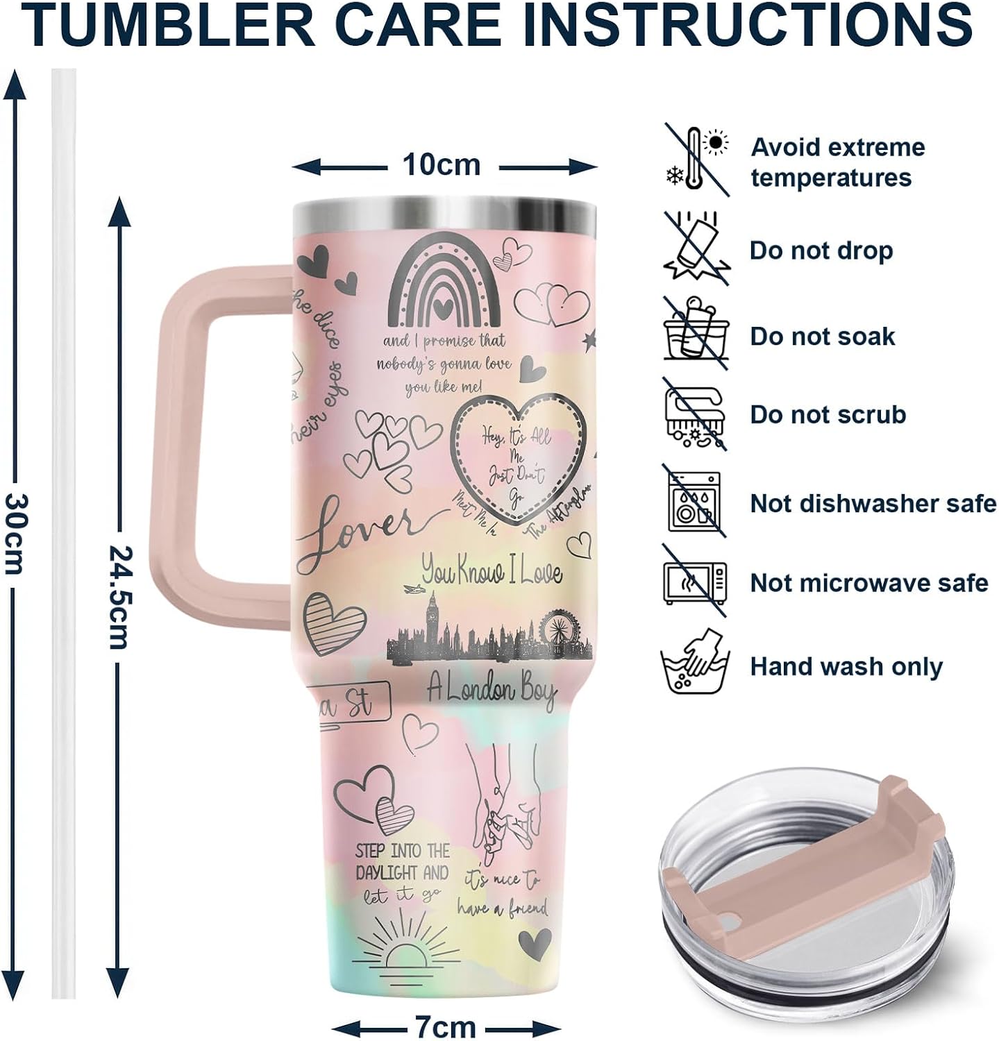 Dumpster Fire This Little 40 oz Tumbler with Handle, Unique Gift | Gifts for Him Her, Friends & Coworkers