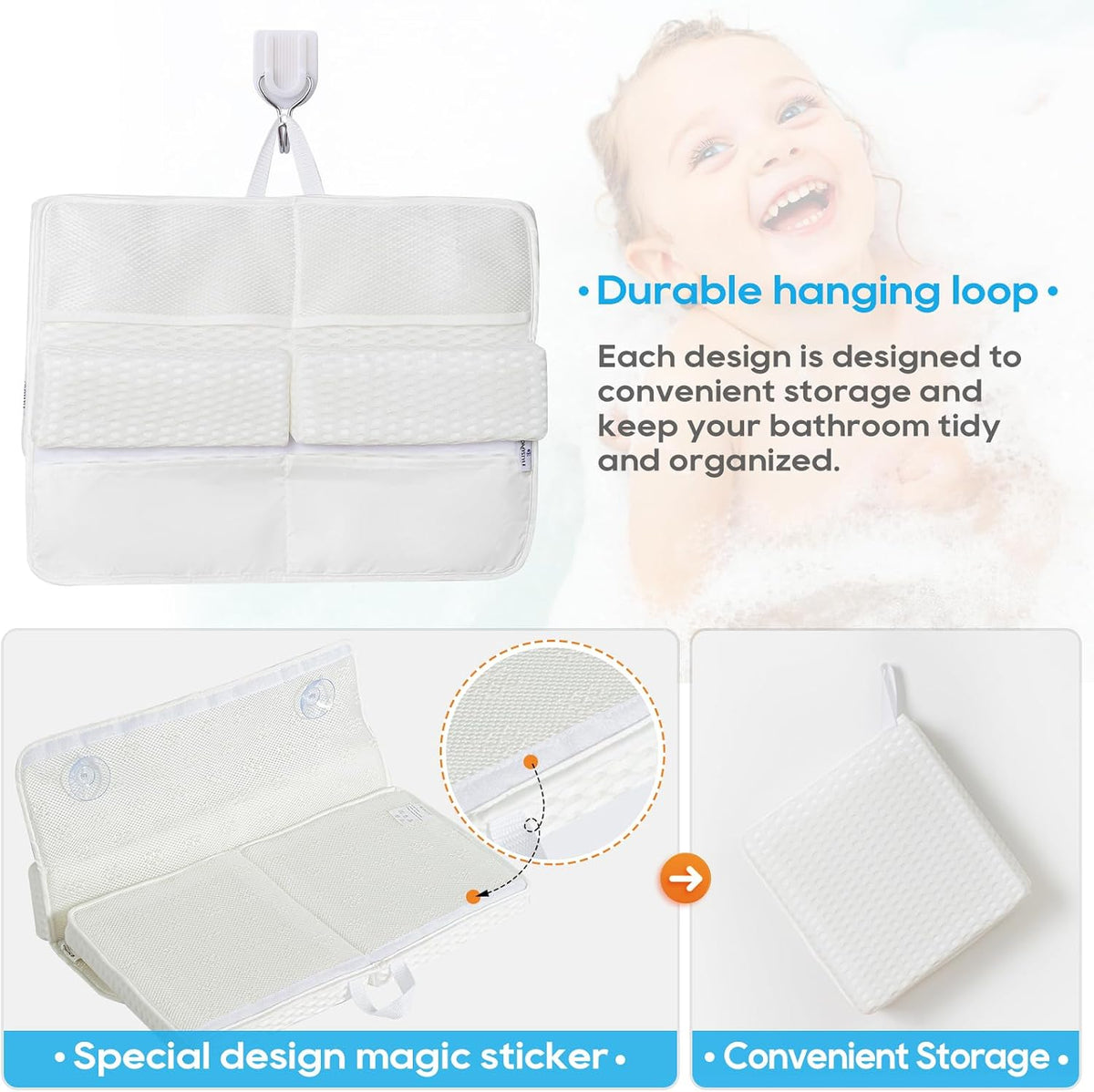Baby Bath Kneeler Pad Set, Grey