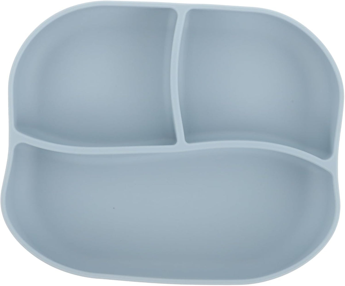 Divided Food Plate Silicone with Suction Cup for Elderly Patients