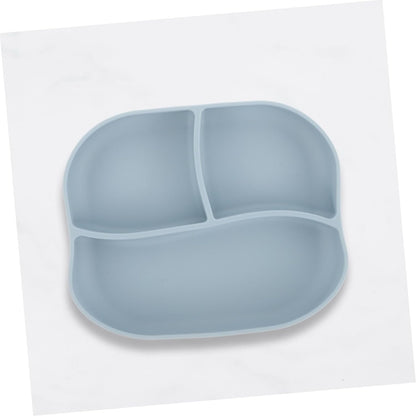 Divided Food Plate Silicone with Suction Cup for Elderly Patients