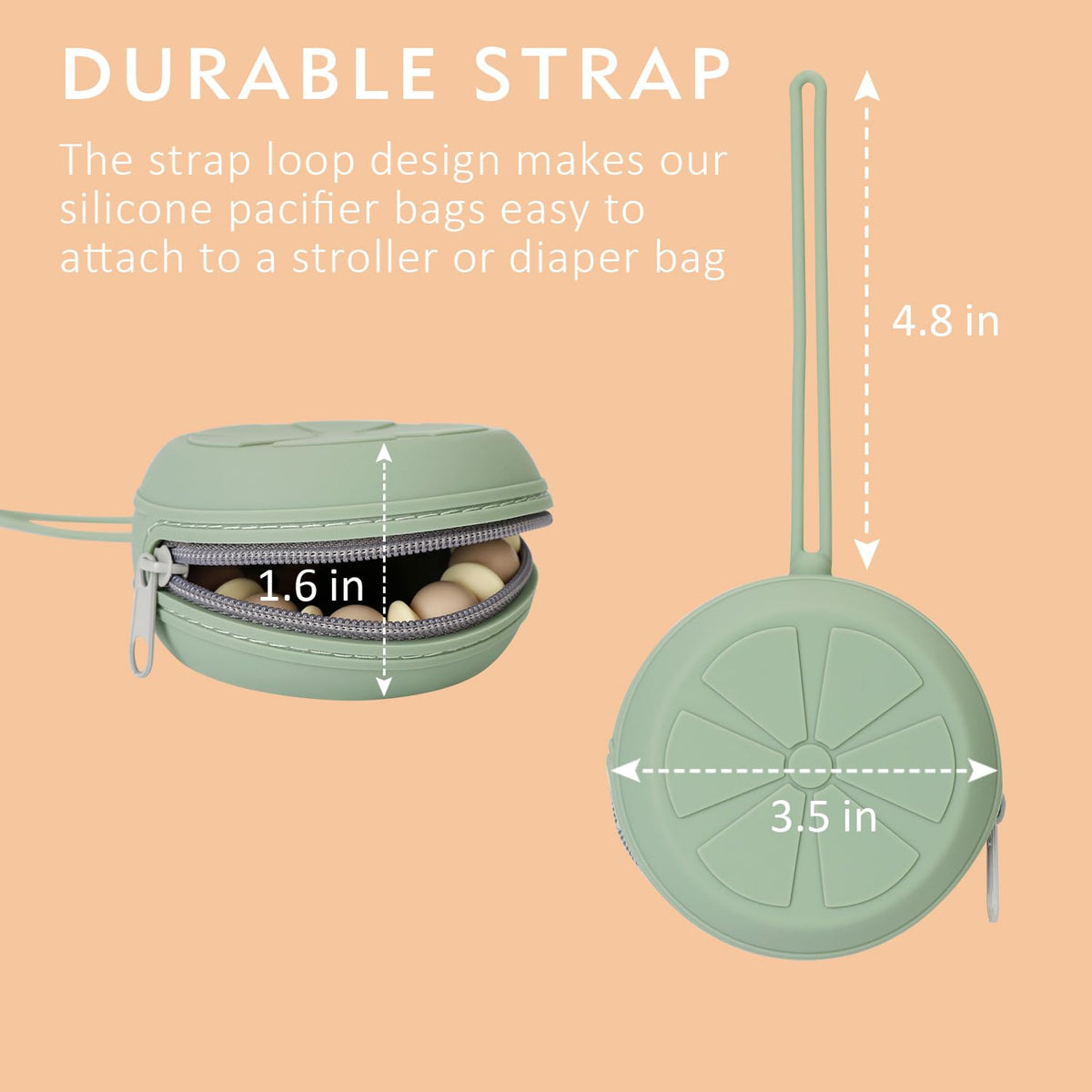 Pacifier Holder Case for Diaper Bags, Silicone Pacifiers Storage Case for Newborn, BPA-Free Portable Travel Pacifier Pouch for Girls(Blush, Dusty Lilac)