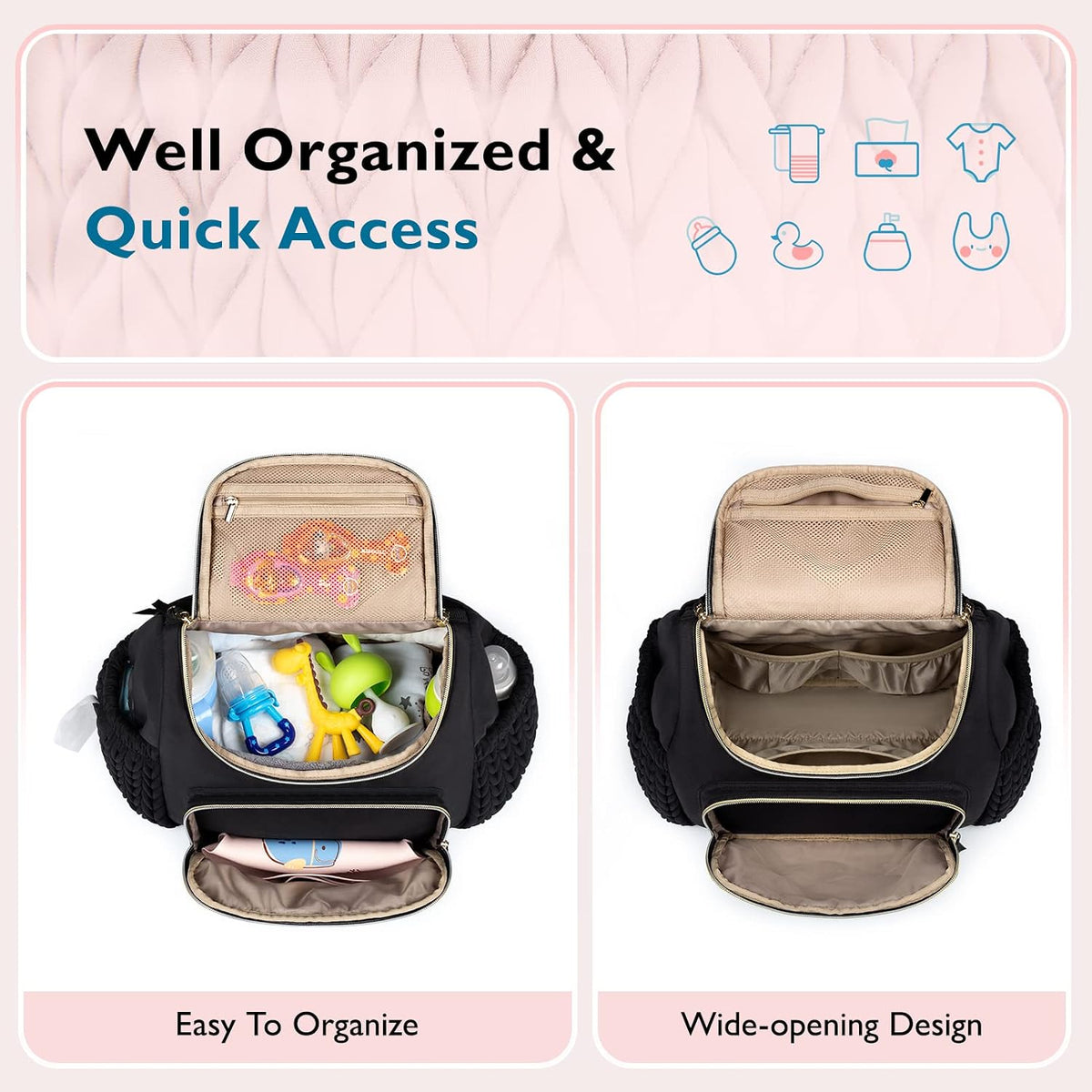 Diaper Bag Backpack, Large Travel Baby Bag for Daily Essentials