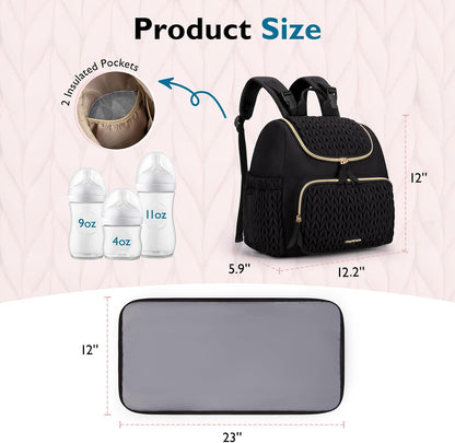 Diaper Bag Backpack, Large Travel Baby Bag for Daily Essentials