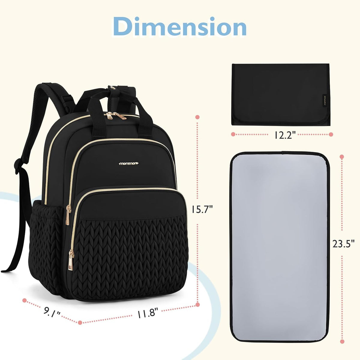 Diaper Bag Backpack, Large Travel Baby Bag for Daily Essentials