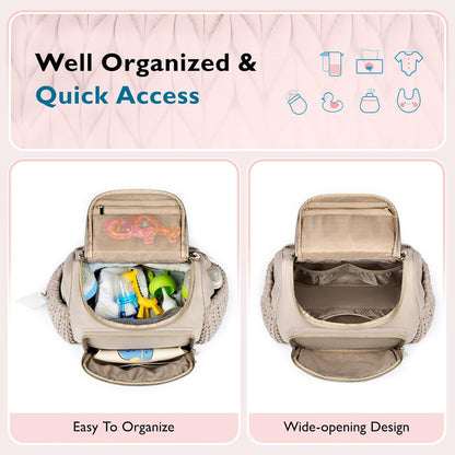 Diaper Bag Backpack, Large Travel Baby Bag for Daily Essentials