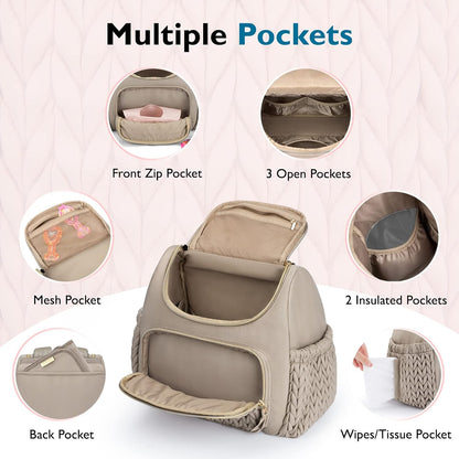 Diaper Bag Backpack, Large Travel Baby Bag for Daily Essentials