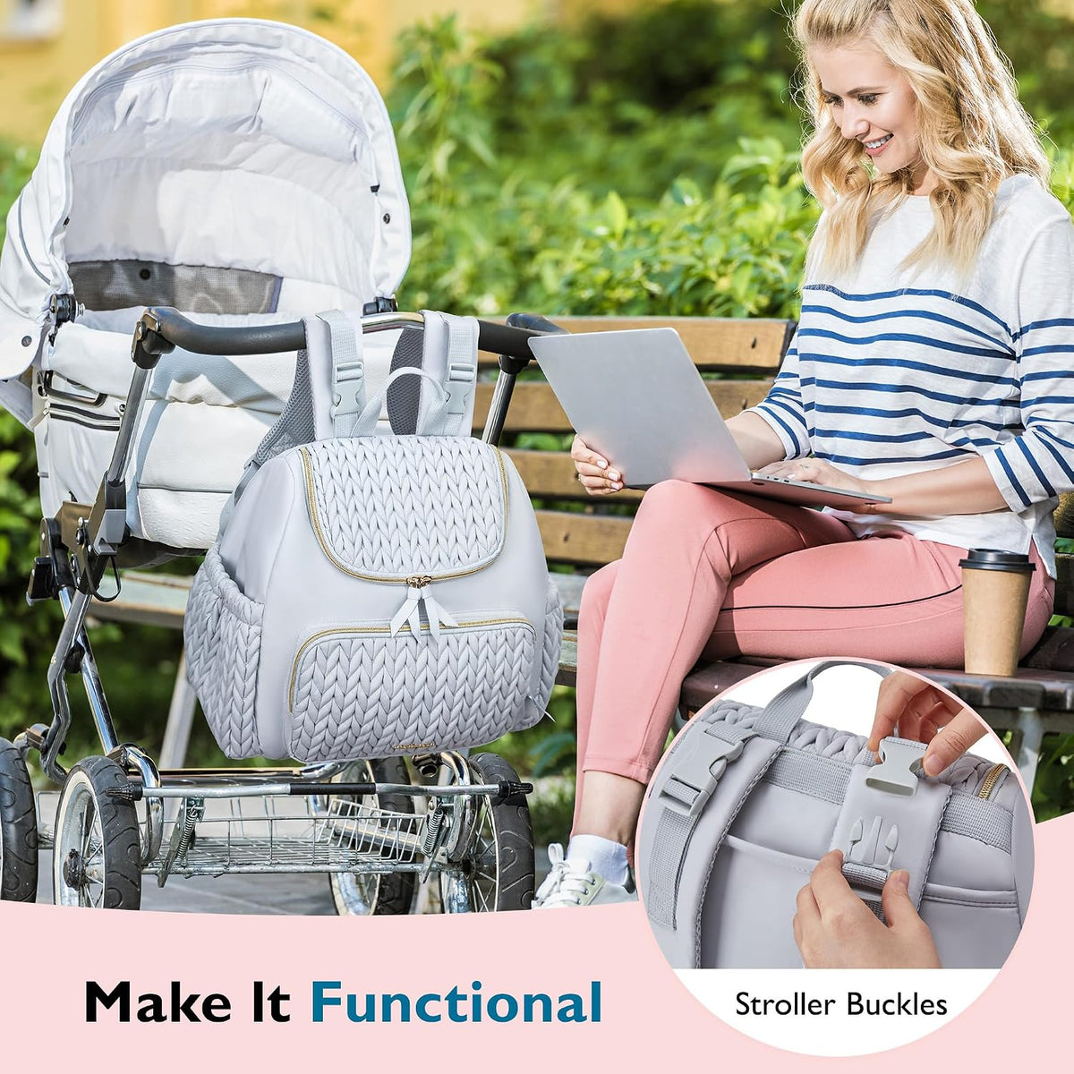 Diaper Bag Backpack, Large Travel Baby Bag for Daily Essentials