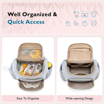 Diaper Bag Backpack, Large Travel Baby Bag for Daily Essentials
