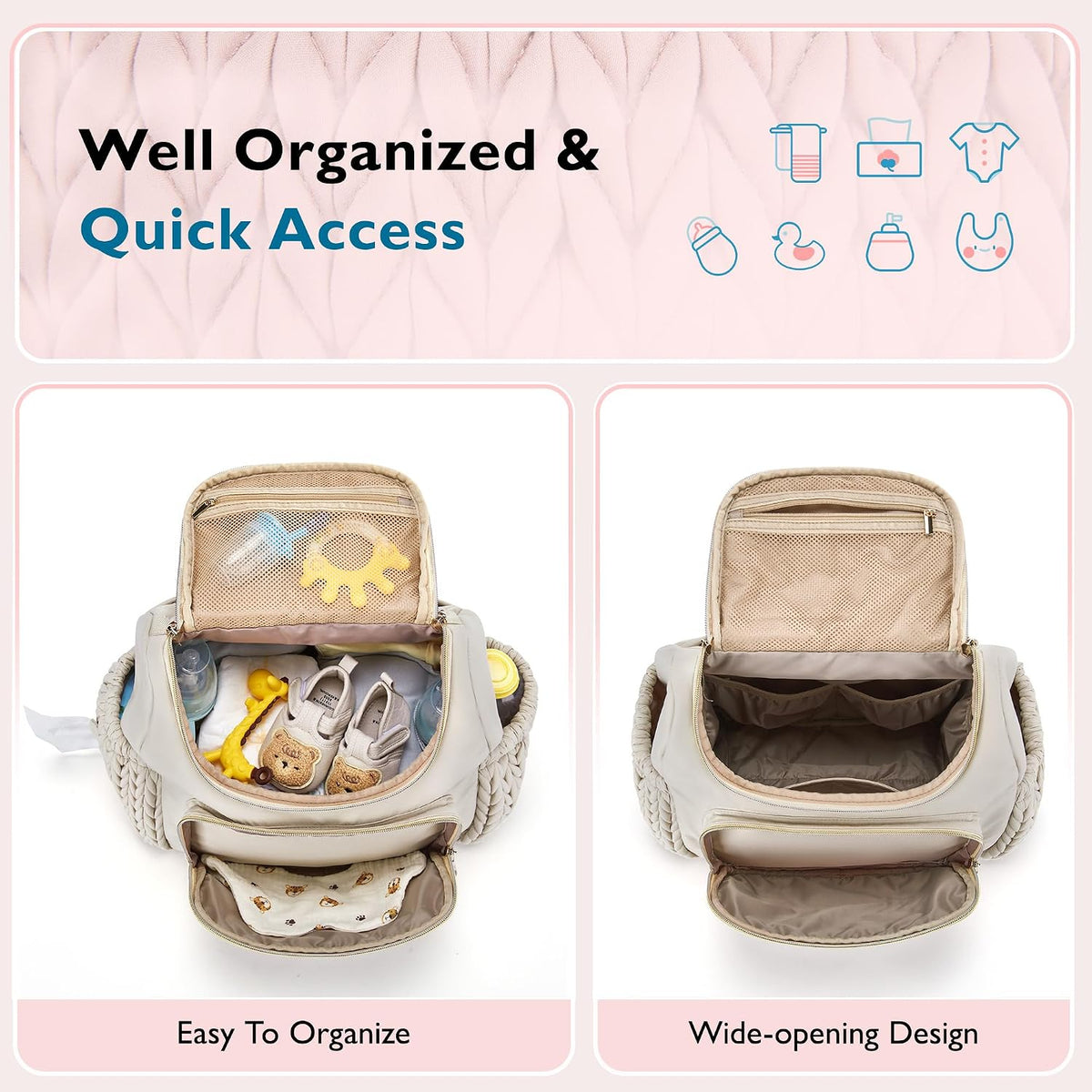 Diaper Bag Backpack, Large Travel Baby Bag for Daily Essentials
