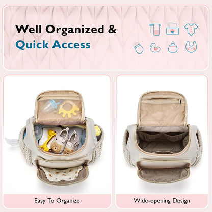 Diaper Bag Backpack, Large Travel Baby Bag for Daily Essentials