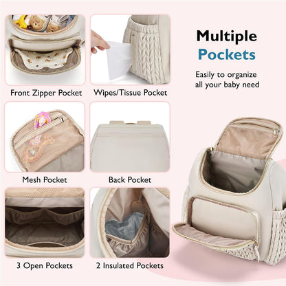 Diaper Bag Backpack, Large Travel Baby Bag for Daily Essentials