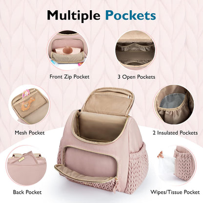 Diaper Bag Backpack, Large Travel Baby Bag for Daily Essentials