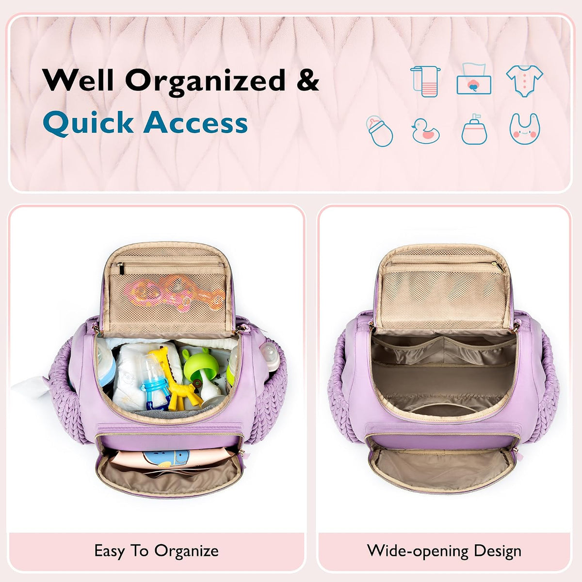 Diaper Bag Backpack, Large Travel Baby Bag for Daily Essentials