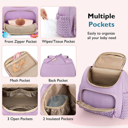 Diaper Bag Backpack, Large Travel Baby Bag for Daily Essentials