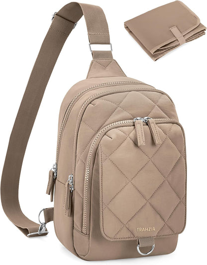 Mini Diaper Bag with Changing Pad, Small Crossbody Diaper Purse