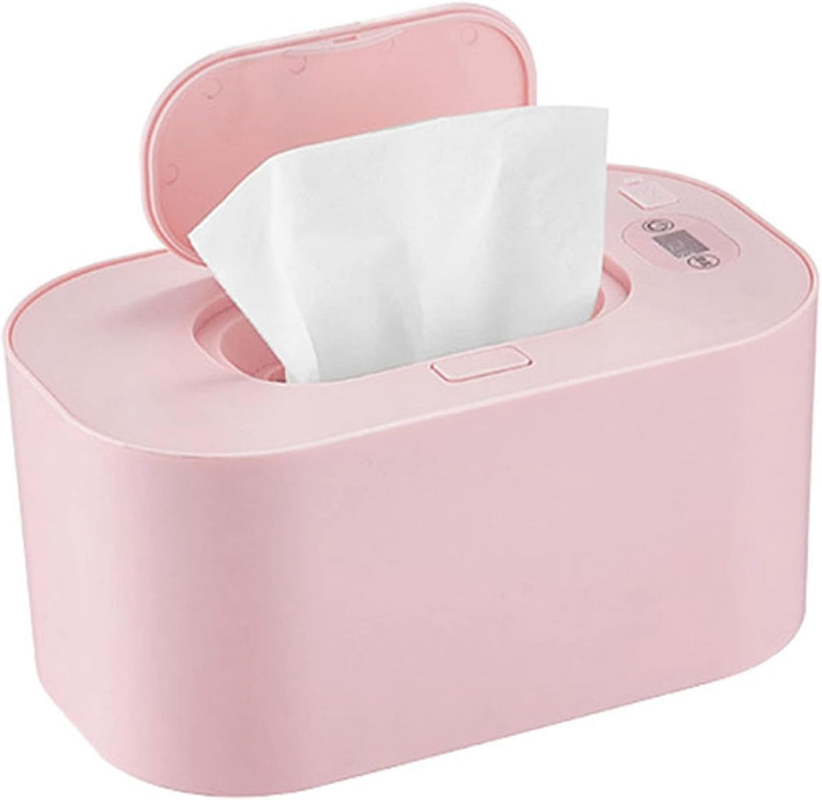 Baby Wet Wipes Warmer Baby Wipes Dispenser Wipe Holder with Lid Portable Wet Wipe Pouch (Pink)