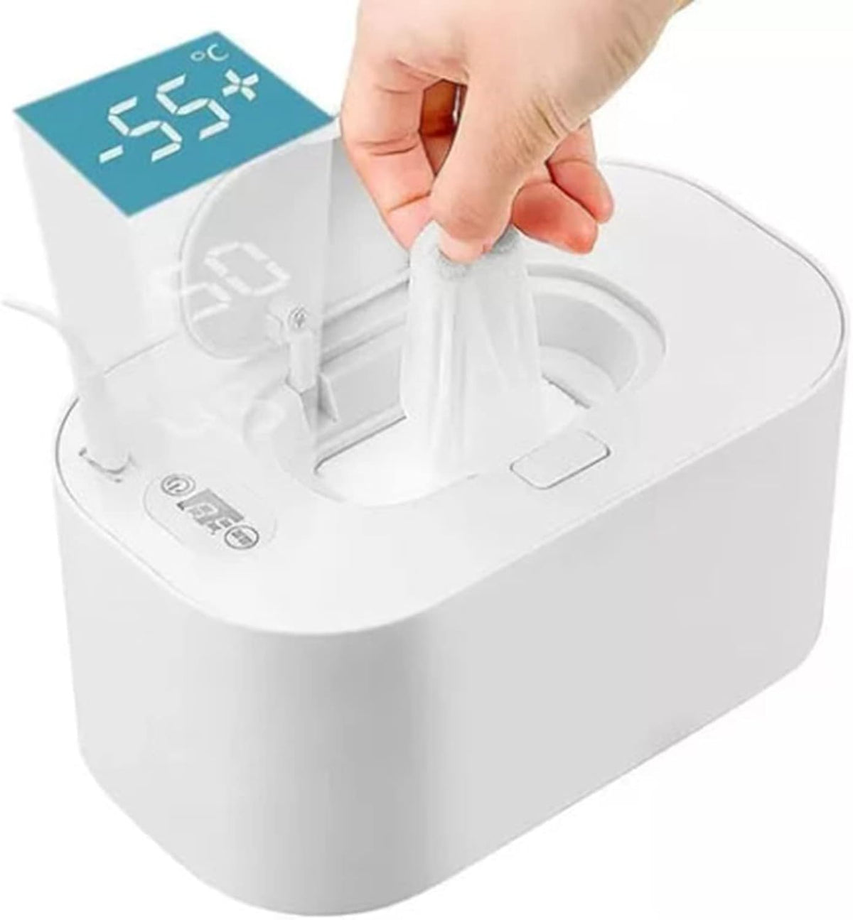 Baby Wet Wipes Warmer Baby Wipes Dispenser Wipe Holder with Lid Portable Wet Wipe Pouch (Pink)