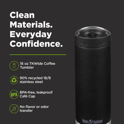 16oz TKWide Insulated Coffee Tumbler with Café Cap - Corsair