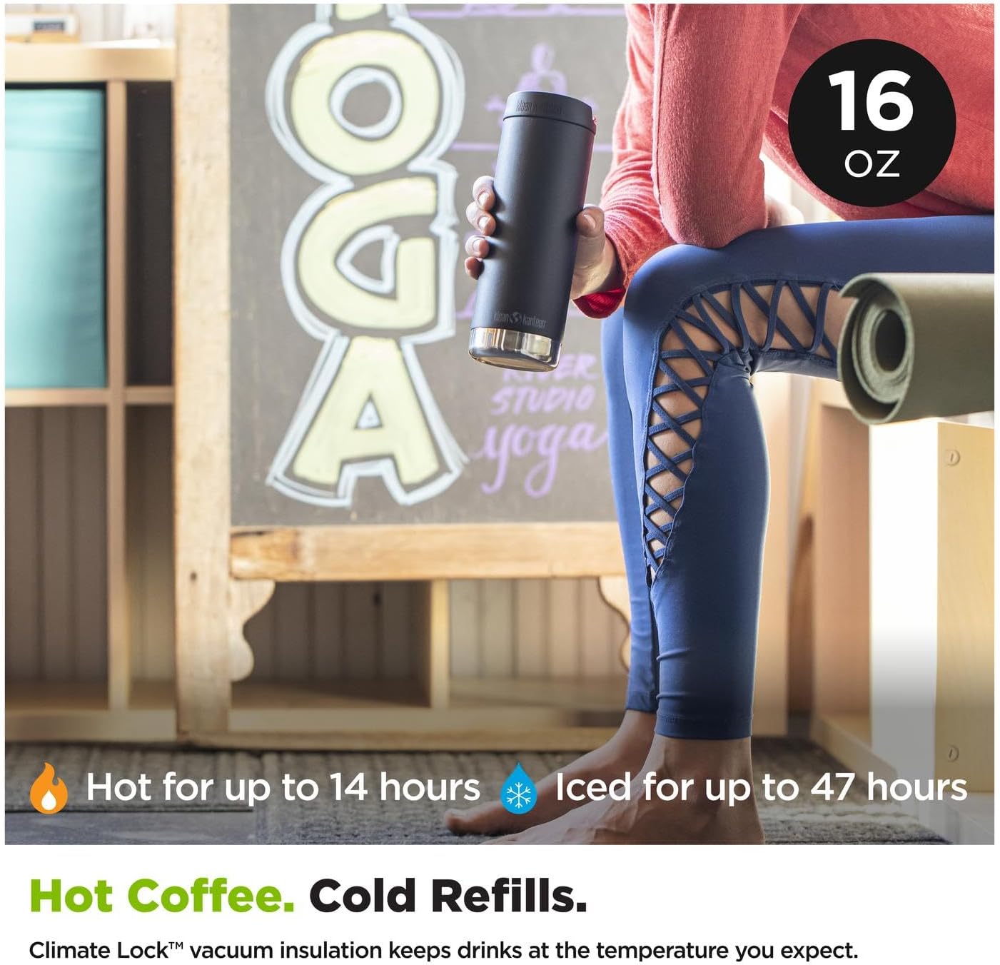 16oz TKWide Insulated Coffee Tumbler with Café Cap - Corsair