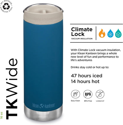 16oz TKWide Insulated Coffee Tumbler with Café Cap - Corsair