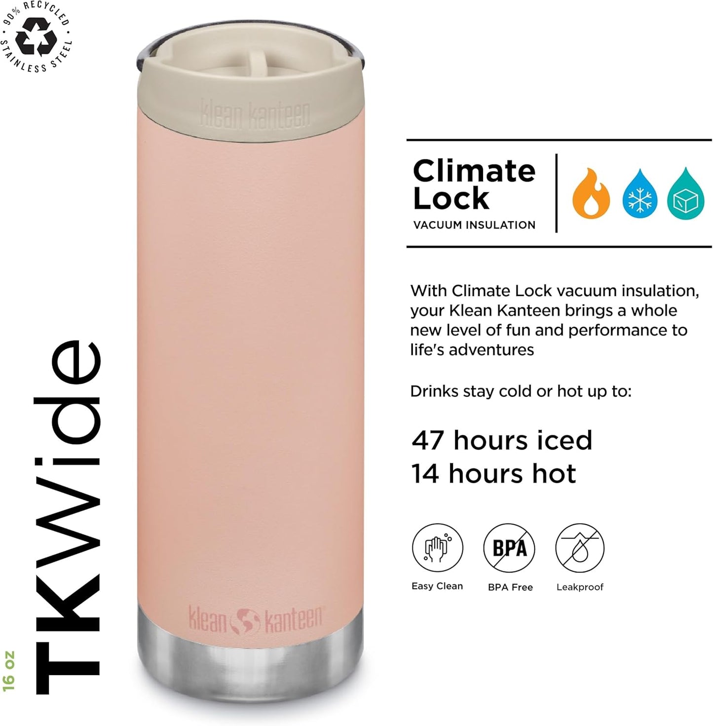 16oz TKWide Insulated Coffee Tumbler with Café Cap - Corsair
