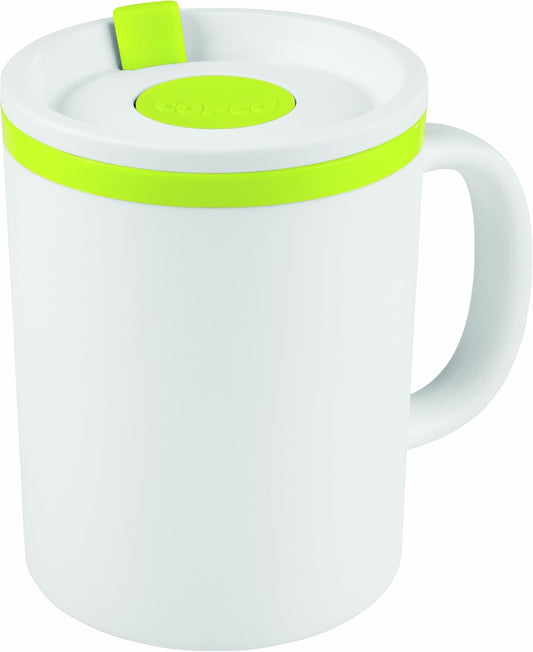Iconic Desk Mug - White/Pink, 16 Oz