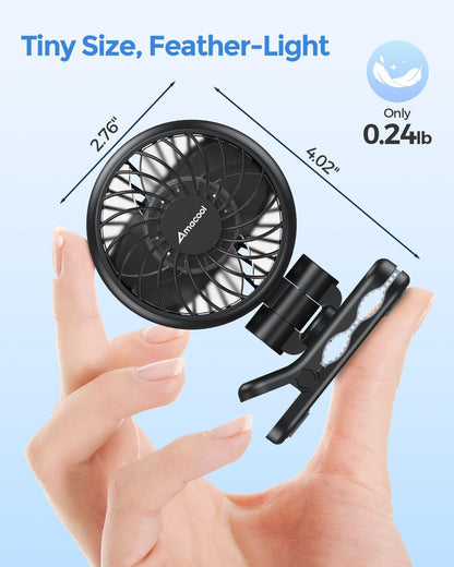 Mini Baby Fan with Clip for Carrier Stroller, Ultra Light 0.24 lb
