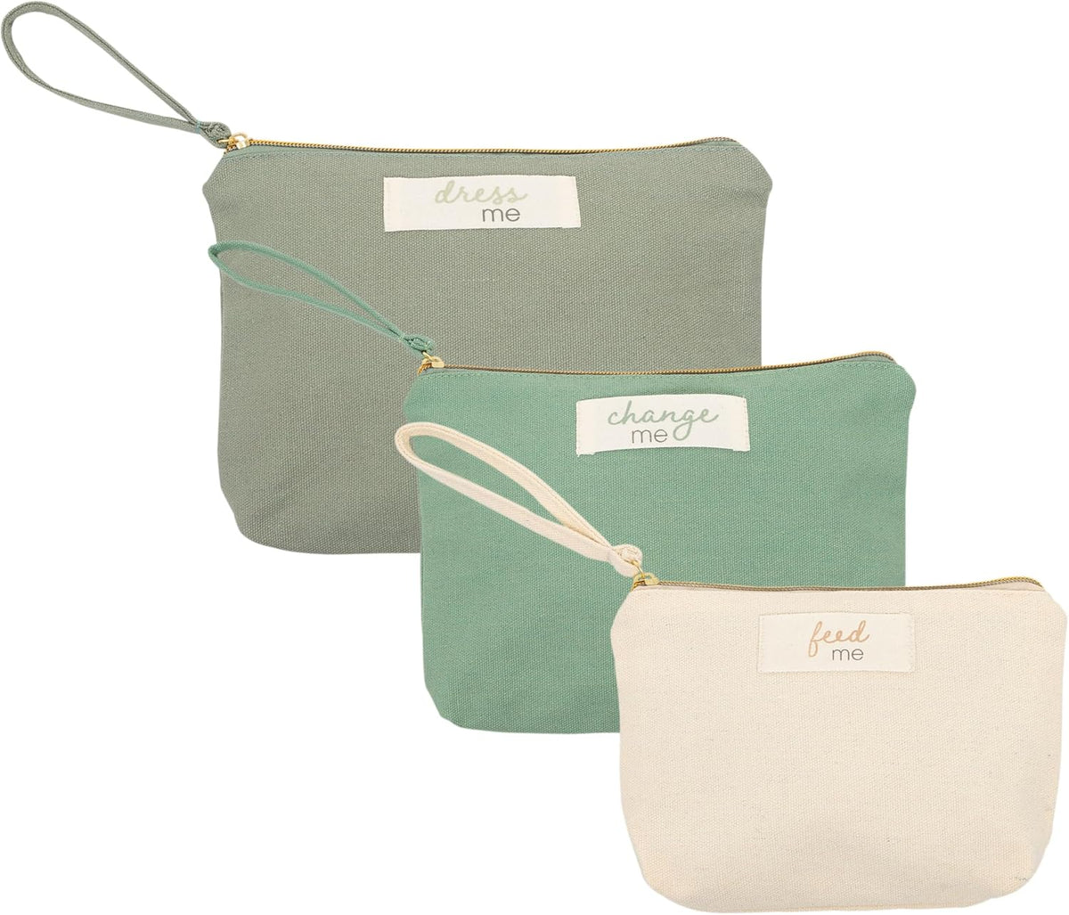 Baby Diaper Bag Organizing Zipper Pouches, Set of 3