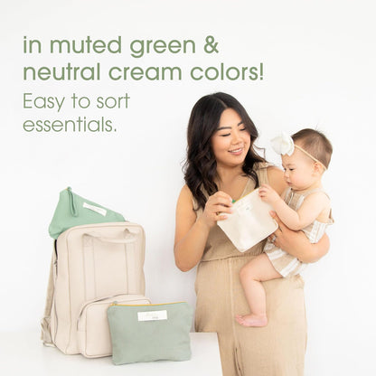 Baby Diaper Bag Organizing Zipper Pouches, Set of 3