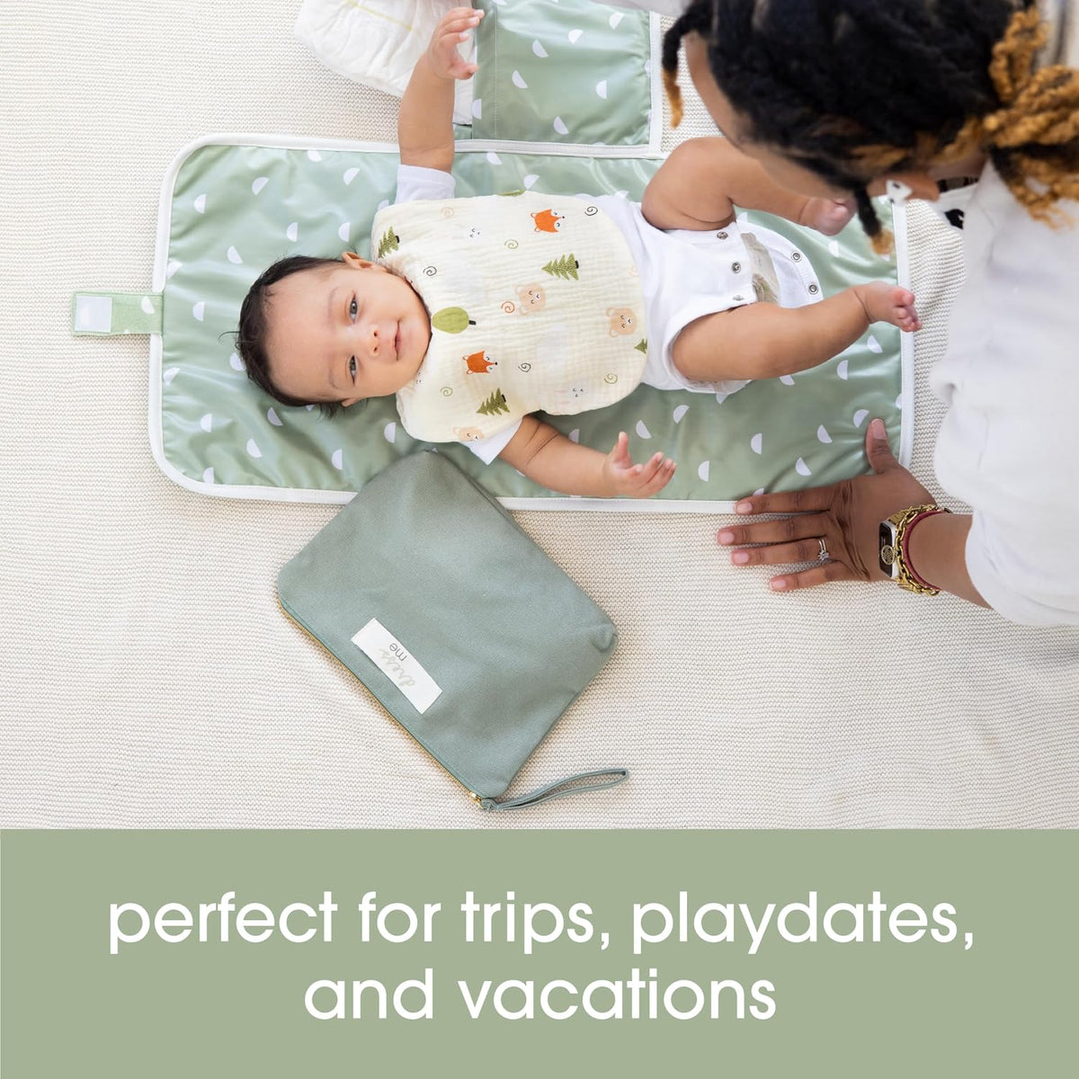 Baby Diaper Bag Organizing Zipper Pouches, Set of 3
