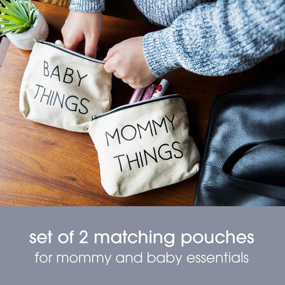 Baby Diaper Bag Organizing Zipper Pouches, Set of 3