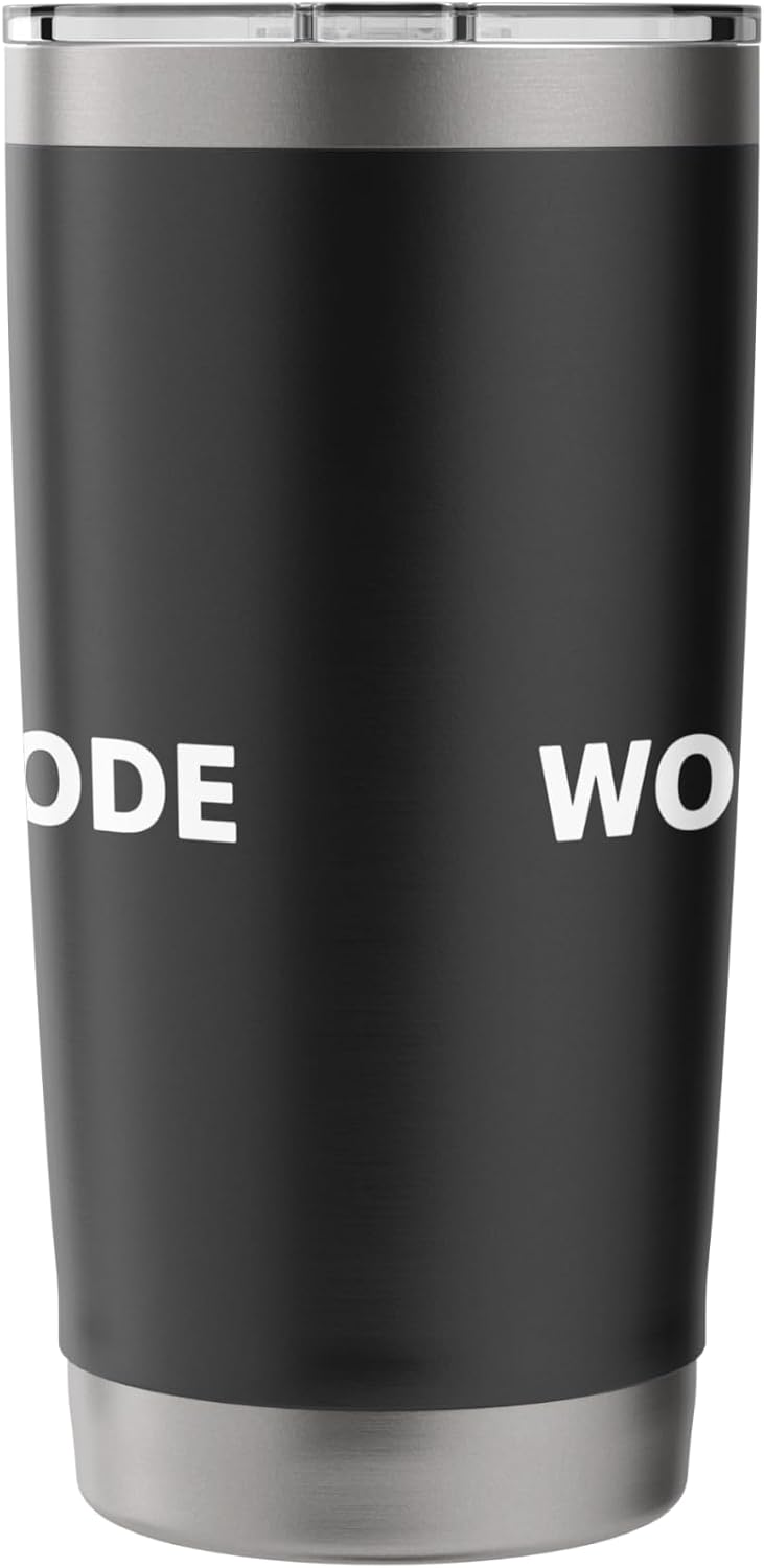 Work Mode Minimalist Typography Funny Office Focus Stainless Steel Insulated Tumbler