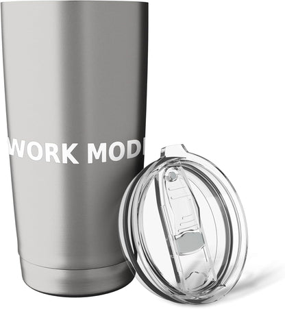Work Mode Minimalist Typography Funny Office Focus Stainless Steel Insulated Tumbler