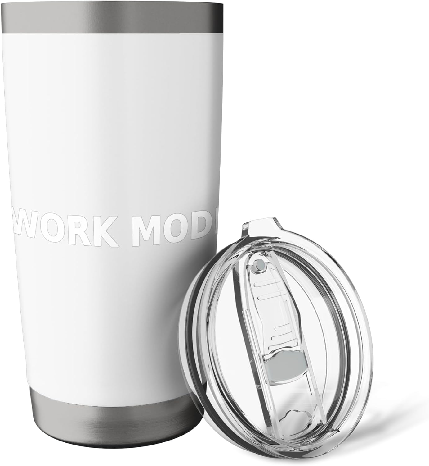Work Mode Minimalist Typography Funny Office Focus Stainless Steel Insulated Tumbler