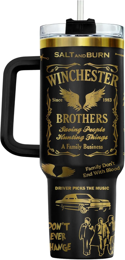 Fantasy Cat Dinosaur 40 oz Tumbler with Handle, Cat Lover Gift