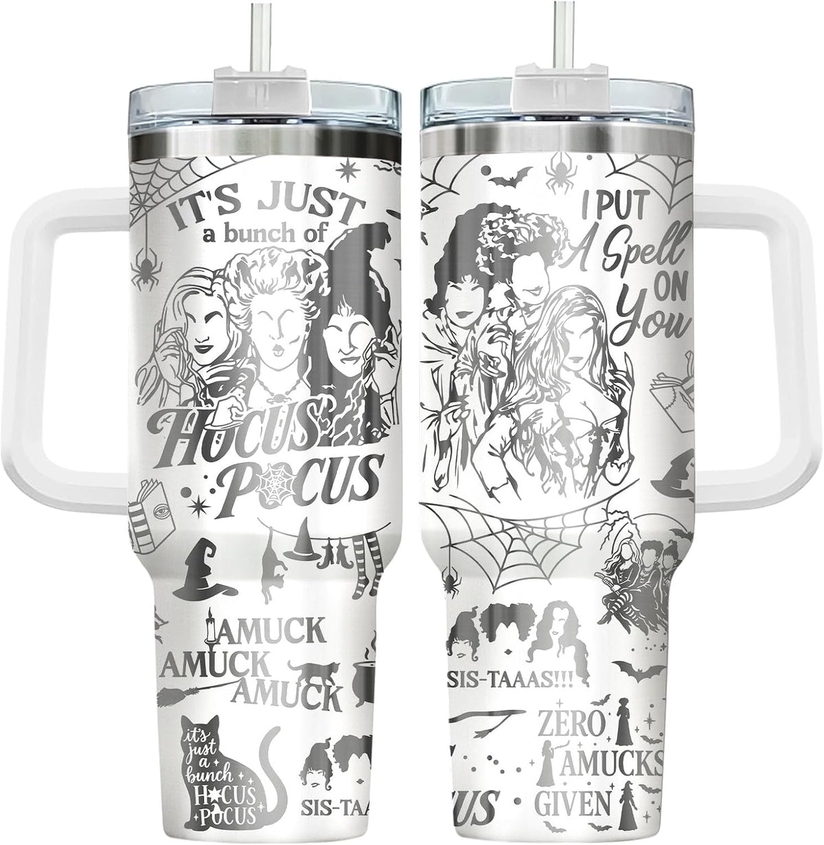 Fantasy Cat Dinosaur 40 oz Tumbler with Handle, Cat Lover Gift