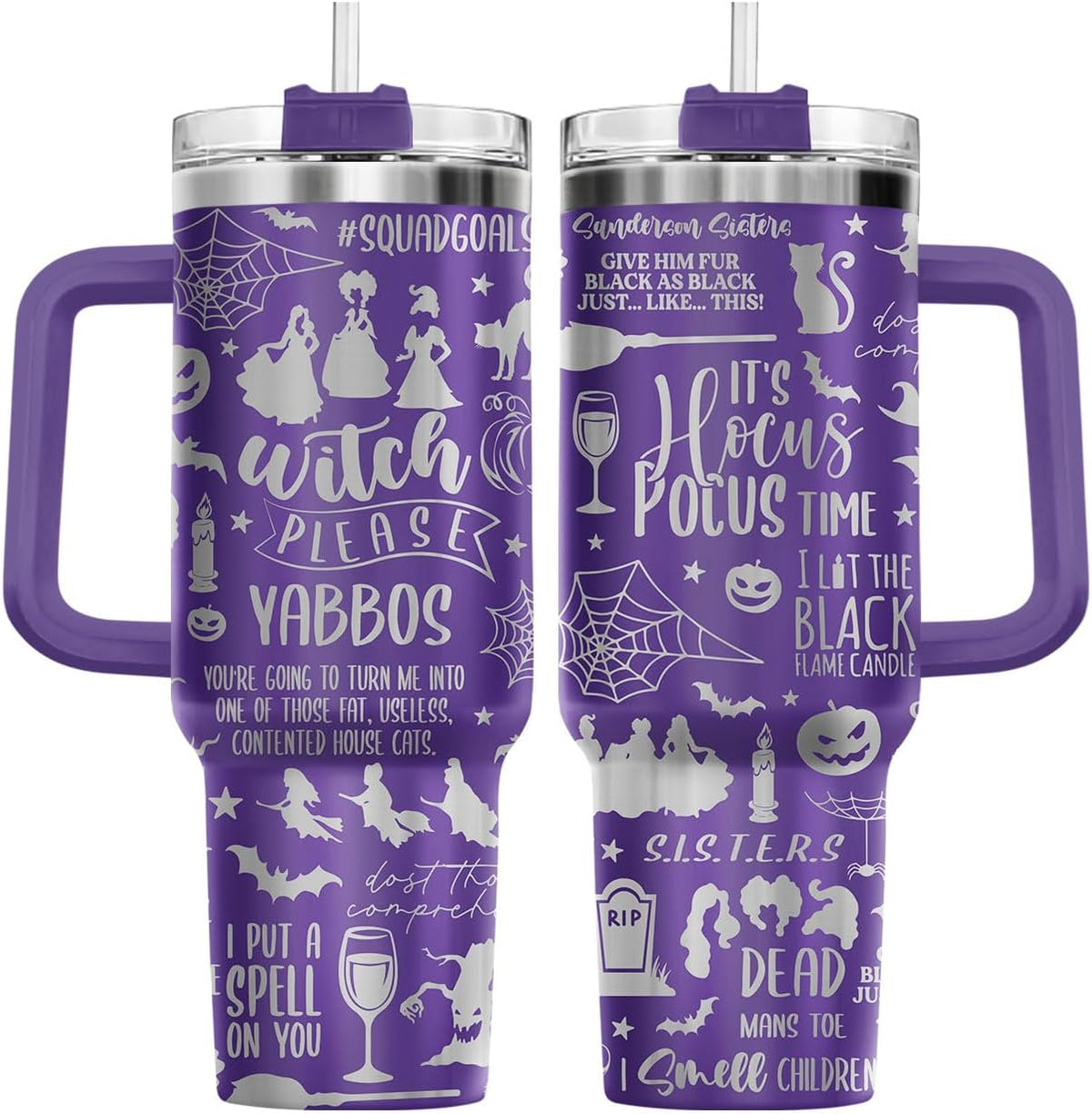 Fantasy Cat Dinosaur 40 oz Tumbler with Handle, Cat Lover Gift