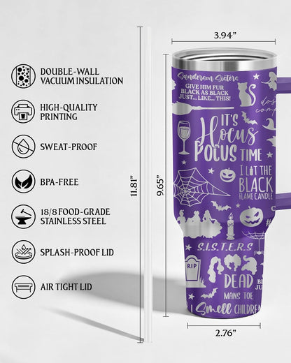 Fantasy Cat Dinosaur 40 oz Tumbler with Handle, Cat Lover Gift