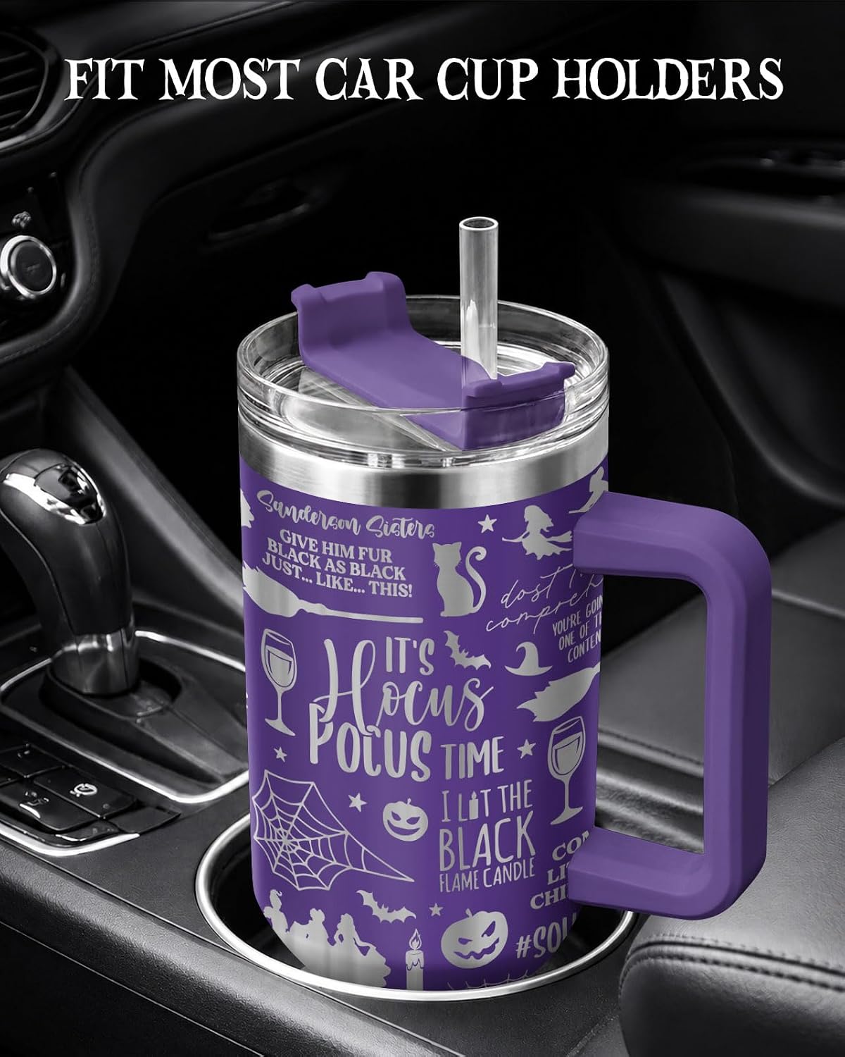 Fantasy Cat Dinosaur 40 oz Tumbler with Handle, Cat Lover Gift