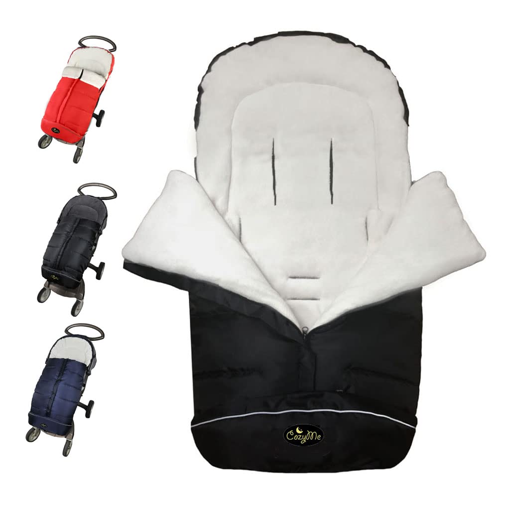 Stroller Footmuff, Insulated Stroller Blanket Evelution, Water Repellent Winter Bunting Bag for Strollers, Central Open, Height Adjustable, M6-4T