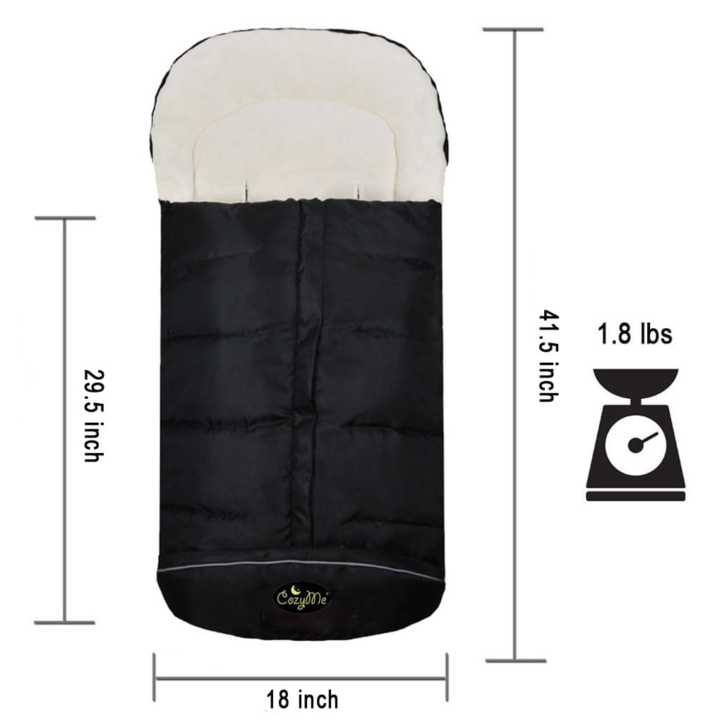 Stroller Footmuff, Insulated Stroller Blanket Evelution, Water Repellent Winter Bunting Bag for Strollers, Central Open, Height Adjustable, M6-4T