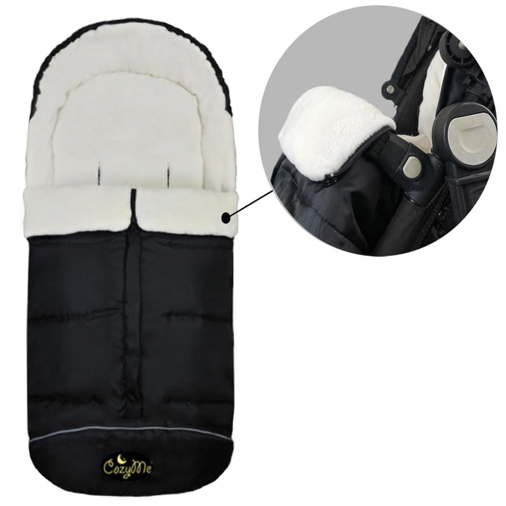 Stroller Footmuff, Insulated Stroller Blanket Evelution, Water Repellent Winter Bunting Bag for Strollers, Central Open, Height Adjustable, M6-4T
