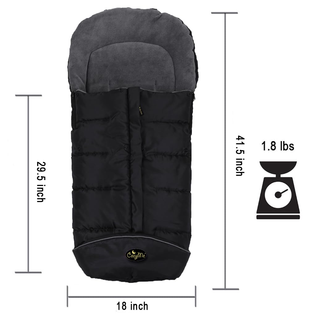 Stroller Footmuff, Insulated Stroller Blanket Evelution, Water Repellent Winter Bunting Bag for Strollers, Central Open, Height Adjustable, M6-4T