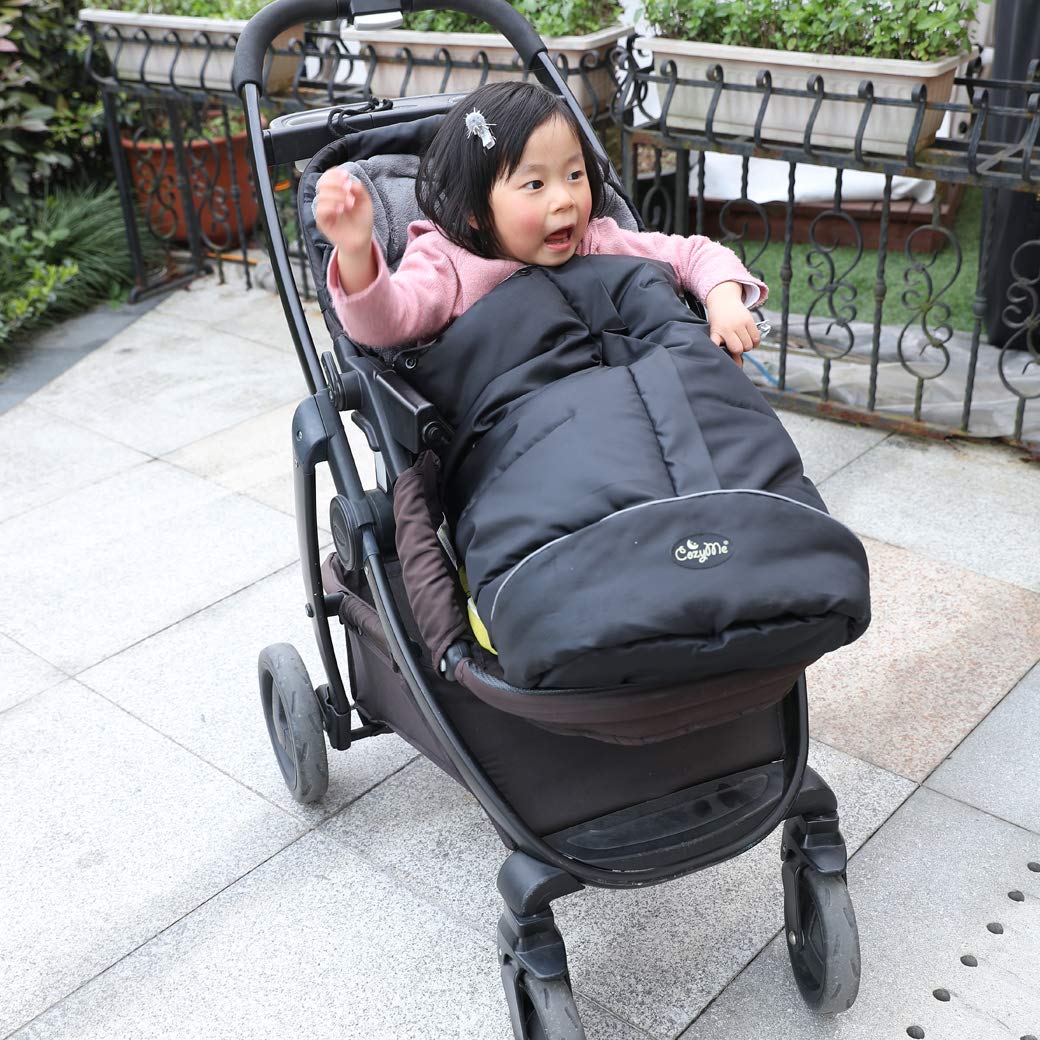 Stroller Footmuff, Insulated Stroller Blanket Evelution, Water Repellent Winter Bunting Bag for Strollers, Central Open, Height Adjustable, M6-4T