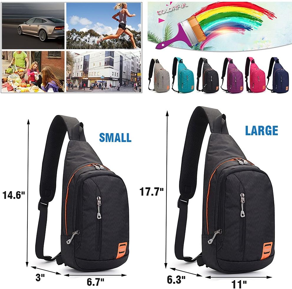 Small Sling Backpack Waterproof Unisex Shoulder Bag Chest Crossbody Daypack