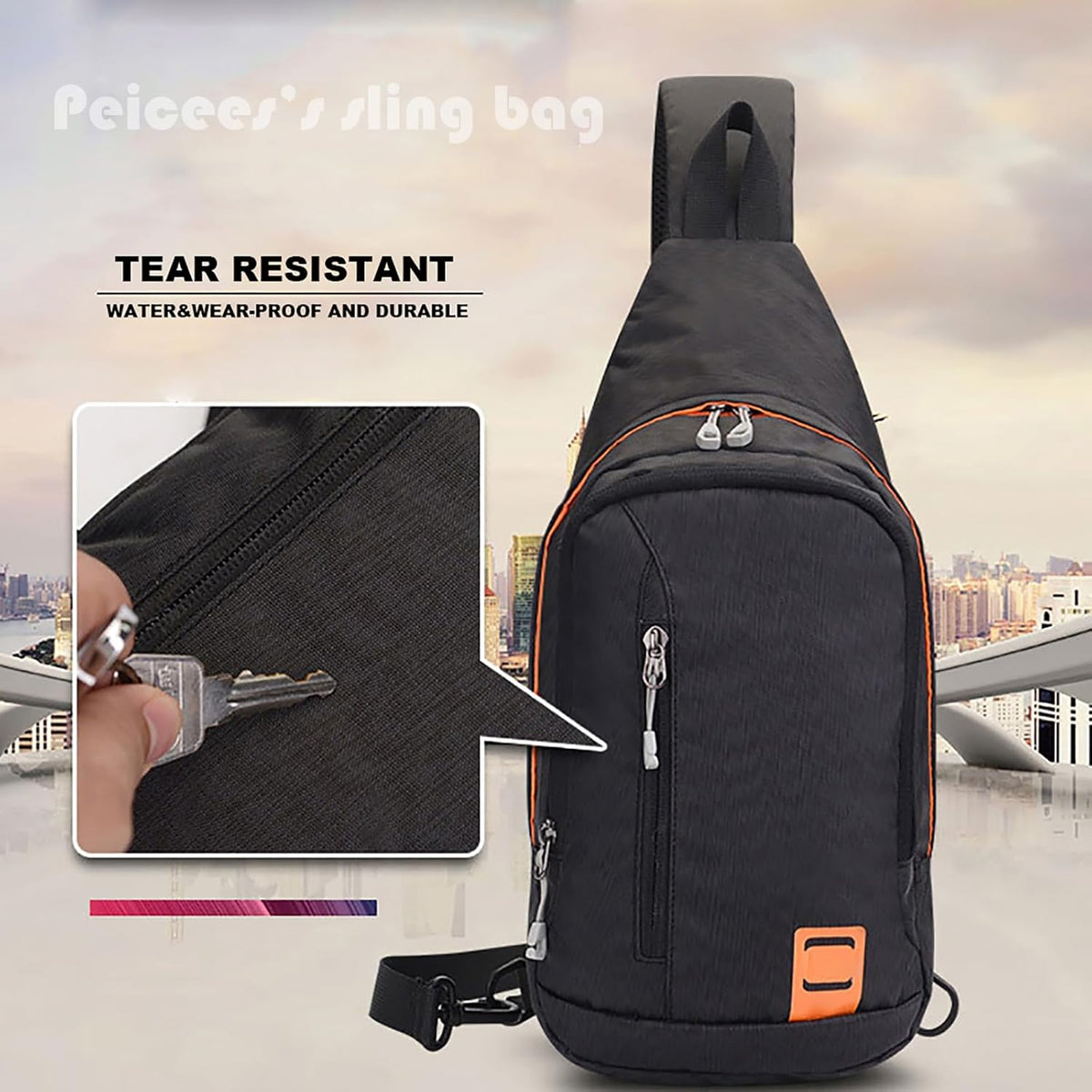 Small Sling Backpack Waterproof Unisex Shoulder Bag Chest Crossbody Daypack