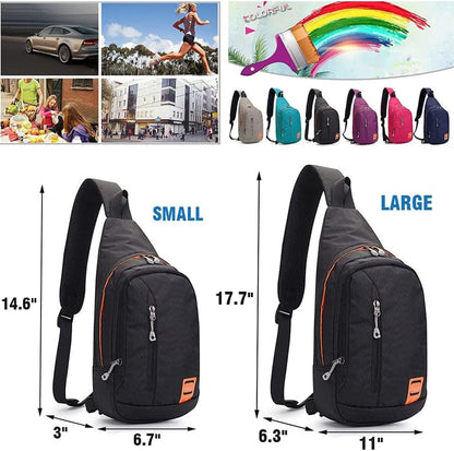 Small Sling Backpack Waterproof Unisex Shoulder Bag Chest Crossbody Daypack